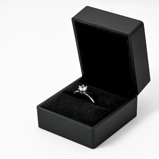 Black Plastic Ring Box by Bead Landing™